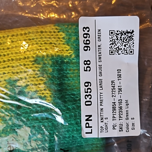 SAVAGE X FENTY KNITTIN PRETTY LOOSE KNIT SWEATER SIZE SMALL GREEN LIGHT - Picture 11 of 13